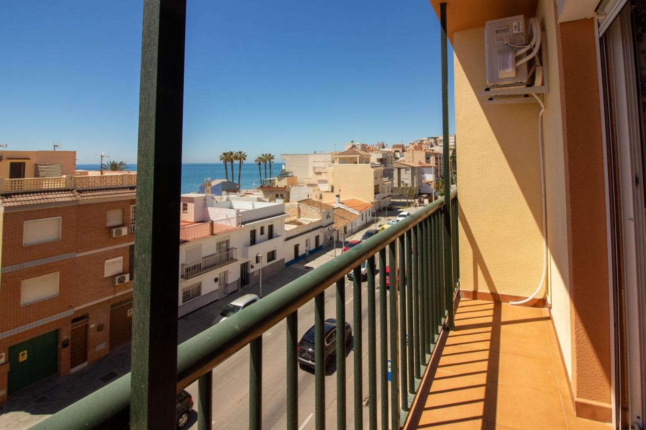 A View Of The Beach Duplex Málaga Exterior foto